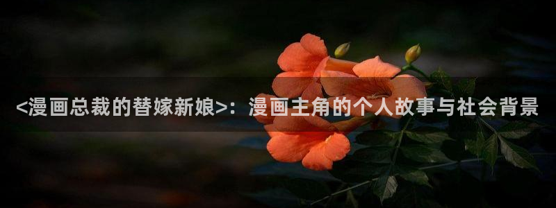 kk韩漫购买网站：<漫画总裁的替嫁新娘>：漫画主角的个人故事与社会背景